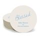 Expressive Script Blessed Round Coasters Image 2 of 5